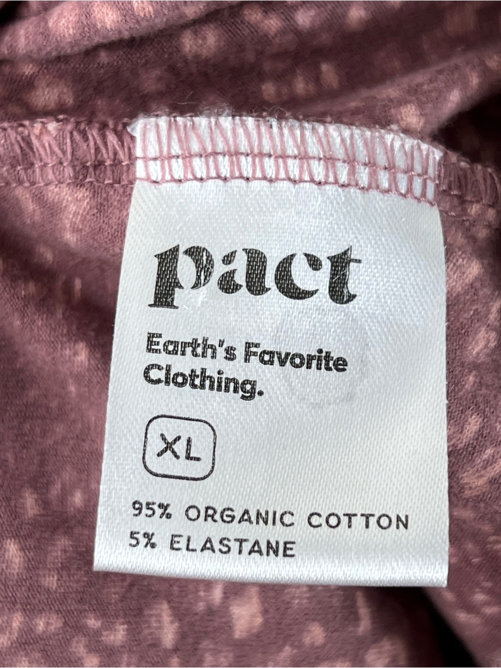 Pact Women's Organic Cotton Fit & Flare Midi Dress Size XL Mauve Pink Stretch - Picture 5 of 8